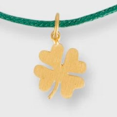 Small Trèfle Charm Bracelet in Gold/Assorted Color Cord