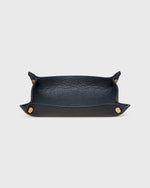 Load image into Gallery viewer, Soft Medium Rectangle Tray in Dark Navy Leather
