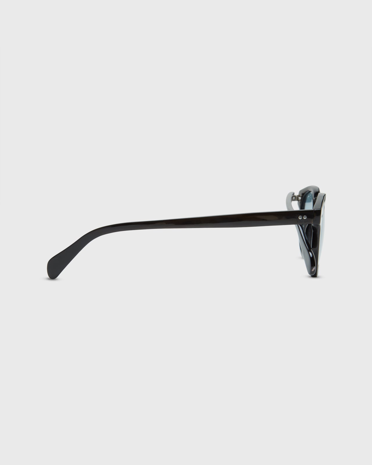 Legend Sunglasses in Genuine Buffalo Horn with Light Blue Lens