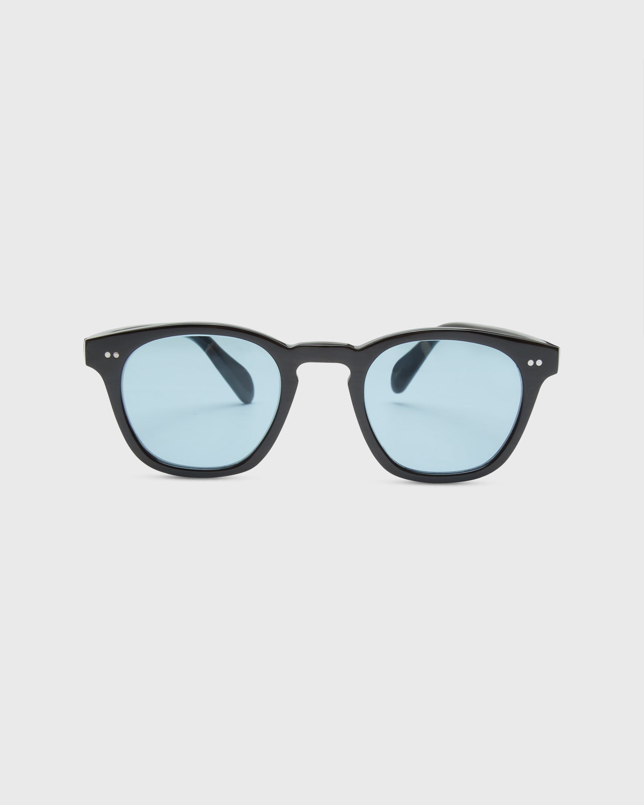 Legend Sunglasses in Genuine Buffalo Horn with Light Blue Lens