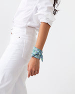 Load image into Gallery viewer, Anyway Scarf in Blue/Green Joanna Louise Liberty Fabric
