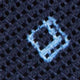 Cotton Woven Tie in Navy/Sky Diamond