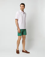 Load image into Gallery viewer, Zip-Front Mid-Length Swim Short in Pine Nylon
