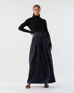 Load image into Gallery viewer, Superfine Funnel-Neck Sweater in Black Cashmere
