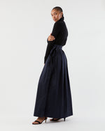 Load image into Gallery viewer, Superfine Funnel-Neck Sweater in Black Cashmere
