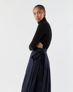 Load image into Gallery viewer, Superfine Funnel-Neck Sweater in Black Cashmere
