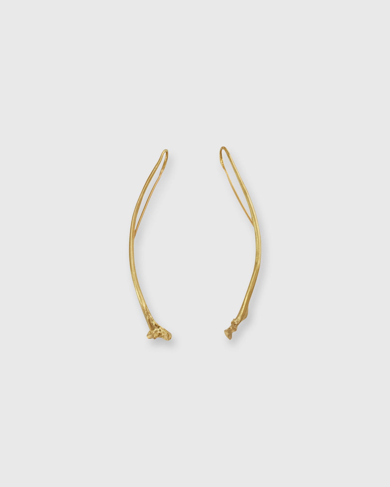 Rattlesnake Rib Earrings in Vermeil