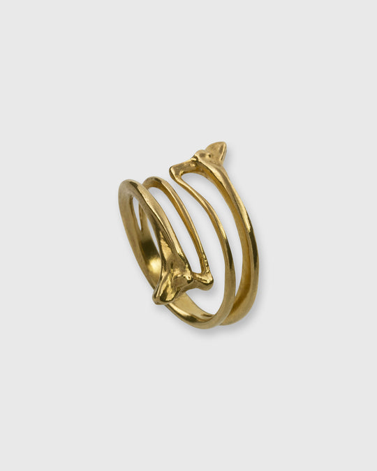 Rattlesnake Double Rib Ring in Vermeil