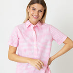 Load image into Gallery viewer, Made-to-Order Fabric in Pink Gingham Poplin
