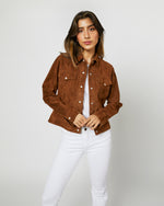 Load image into Gallery viewer, Western Jacket in Cognac Suede
