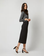Load image into Gallery viewer, Long Pull-On Skirt in Black Ponte Knit
