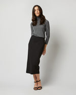 Load image into Gallery viewer, Long Pull-On Skirt in Black Ponte Knit
