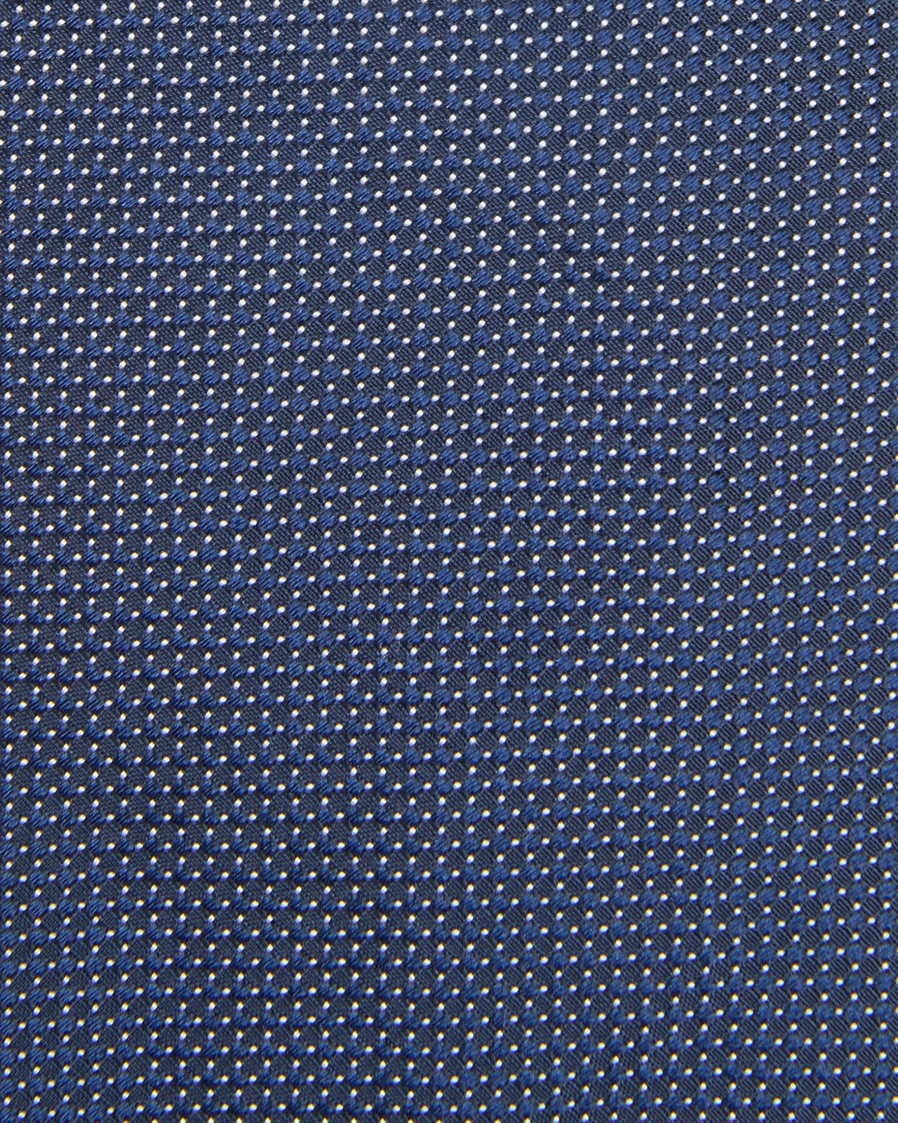 Silk Jacquard Tie in Navy/Bone Almond Dot