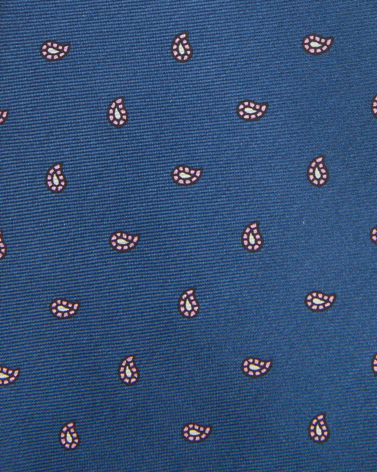 Silk Print Tie in Navy/Pink Paisley