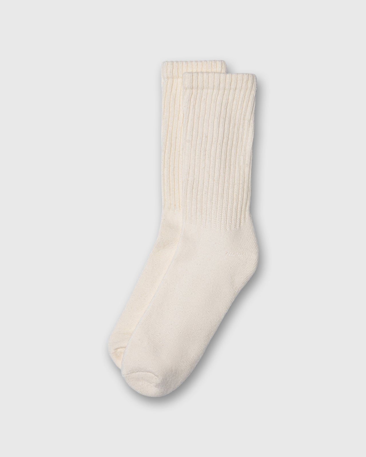 Retro Solid Socks in Natural