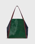 Load image into Gallery viewer, Cita Tote in Hunter/Bordeaux/Navy Pony
