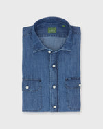 Load image into Gallery viewer, Work Shirt in Medium Wash Indigo Denim
