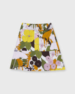 Load image into Gallery viewer, Mini Skirt in Big Flower Rose Heavy Cotton Stretch
