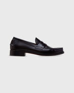 Load image into Gallery viewer, Handsewn Penny Loafer in Black Spazzolato Calf
