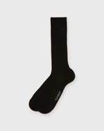 Load image into Gallery viewer, Trouser Dress Socks in Black Extra Fine Merino
