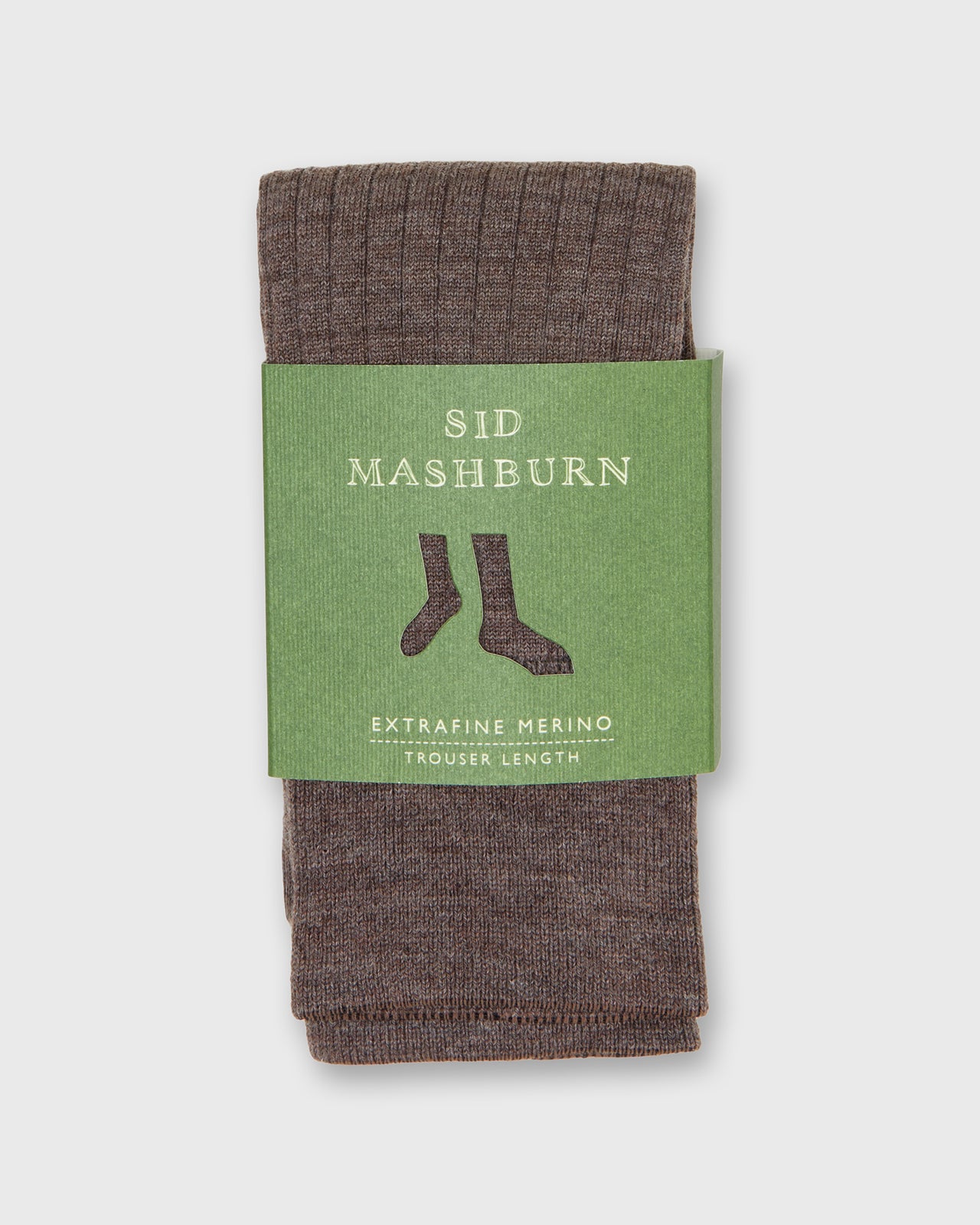 Trouser Dress Socks in Heather Brown Extra Fine Merino