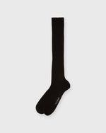 Load image into Gallery viewer, Over-The-Calf Dress Socks in Black Extra Fine Merino
