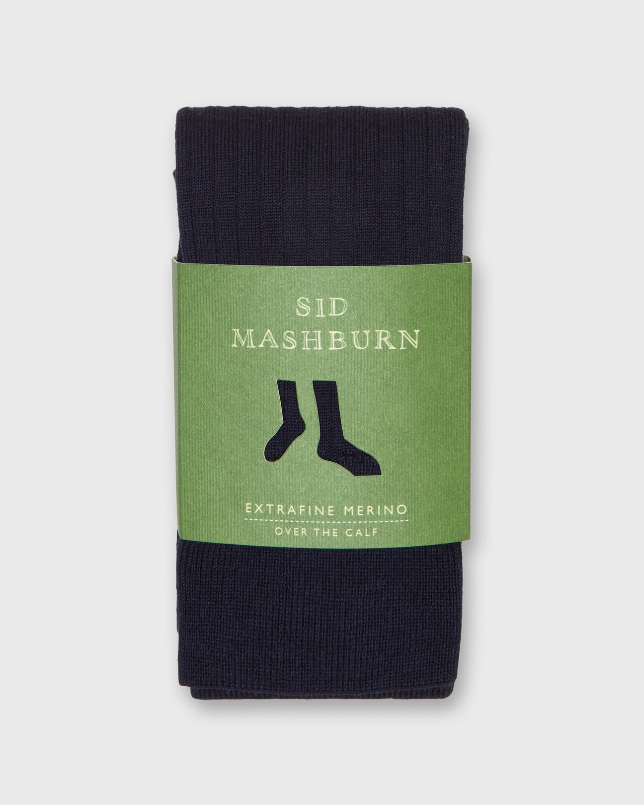 Over-The-Calf Dress Socks in Navy Extra Fine Merino