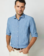 Load image into Gallery viewer, Otto Handmade Sport Shirt in Extra Light Washed Chambray
