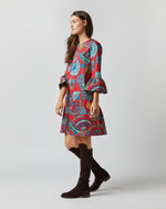 Load image into Gallery viewer, 24/7 Dress in Sicomore Red Heavy Stretch Cotton
