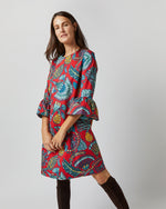 Load image into Gallery viewer, 24/7 Dress in Sicomore Red Heavy Stretch Cotton
