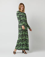 Load image into Gallery viewer, Long Sleeve Swing Dress in Papyrus Green Sablé
