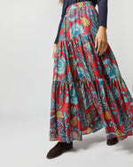 Load image into Gallery viewer, Big Skirt in Sicomore Red Silk Voile
