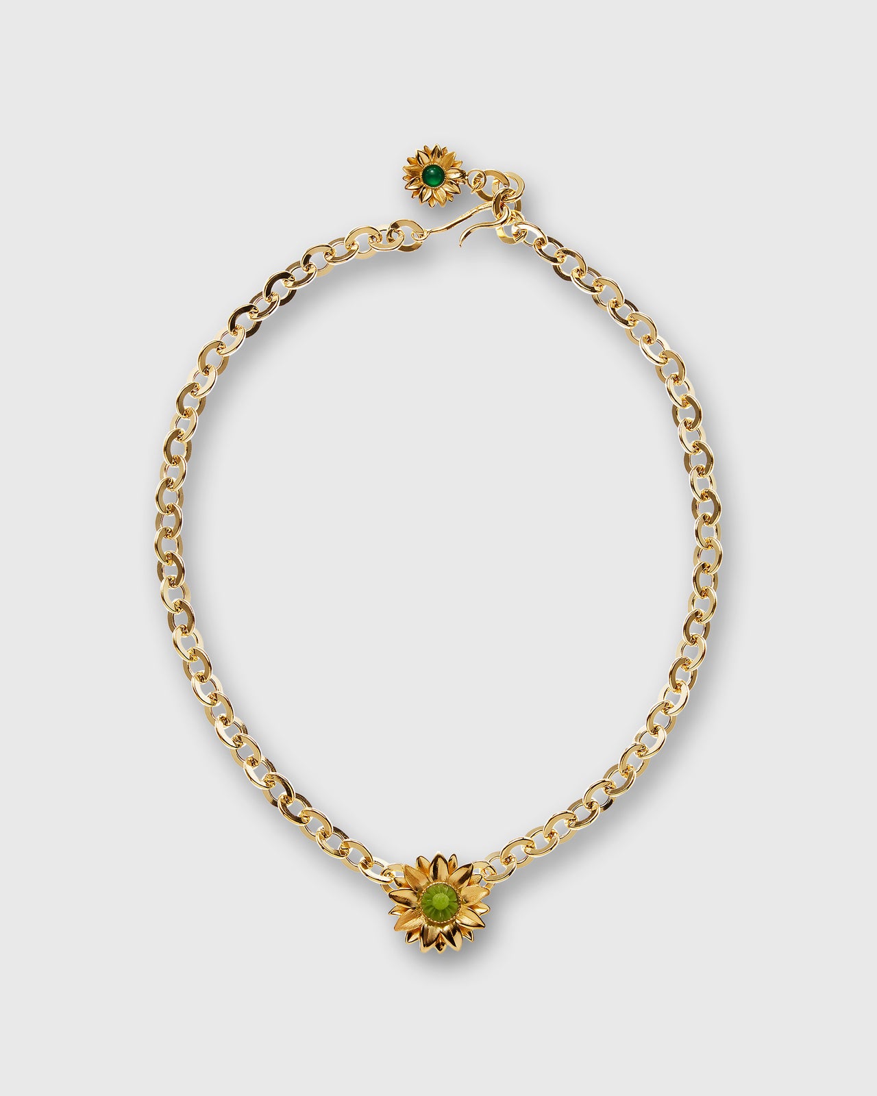 Limoncello Single Necklace in Gold/Jade