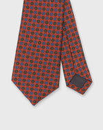 Load image into Gallery viewer, Silk Print Tie in Orange/Forest/Sky Flower
