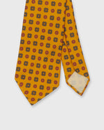 Load image into Gallery viewer, Silk Woven Tie in Gold/Olive/Brick Flowers
