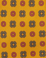 Load image into Gallery viewer, Silk Woven Tie in Gold/Olive/Brick Flowers
