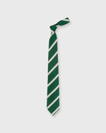 Load image into Gallery viewer, Silk Woven Tie in Green/Bone/Lavender Stripe
