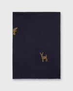 Load image into Gallery viewer, Wilderness Scarf in Dark Navy/Gold
