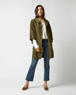 Load image into Gallery viewer, Kimono Coat in Moss Green
