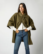 Load image into Gallery viewer, Kimono Coat in Moss Green
