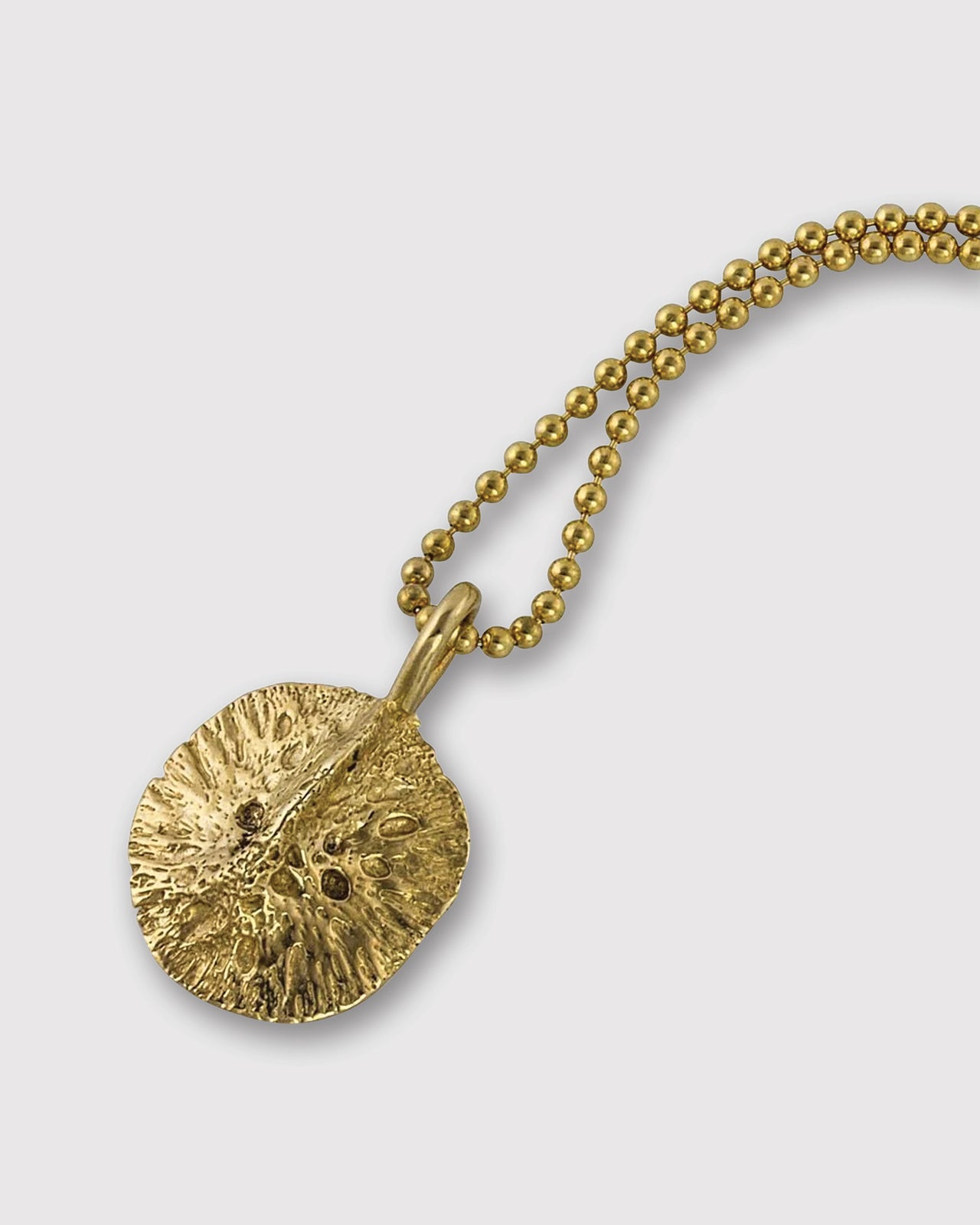Alligator Scute Pendant Necklace in Vermeil