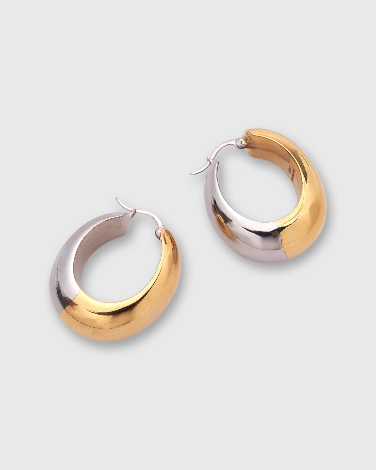 Bubble Hoop Earrings in Mixed Metal