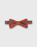 Load image into Gallery viewer, Silk Bow Tie in Orange/Blue/Navy/Gold Stripe
