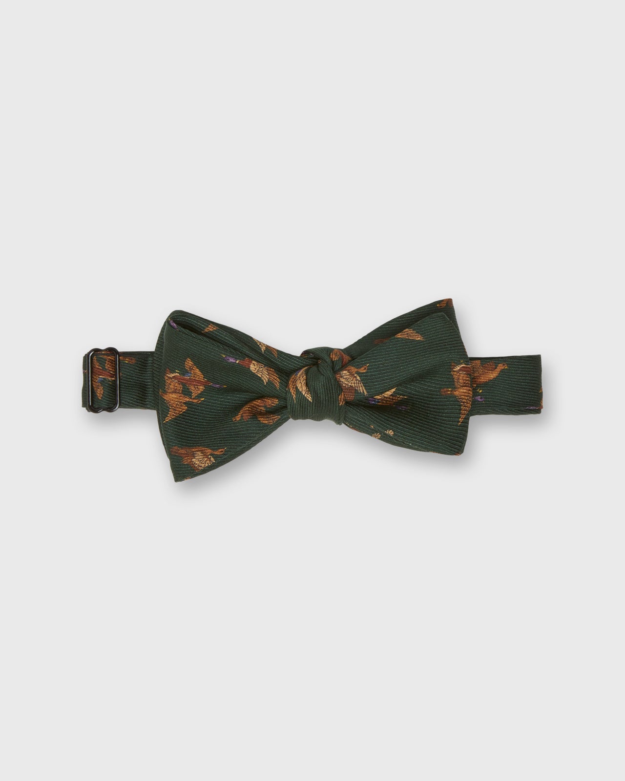 Silk Bow Tie in Forest Duck
