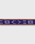 Load image into Gallery viewer, 1.25" African Beaded Belt in Navy Village
