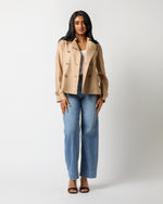 Load image into Gallery viewer, Cropped Trench Coat in Beige
