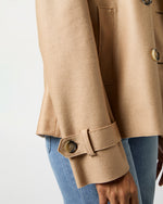 Load image into Gallery viewer, Cropped Trench Coat in Beige
