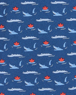 Load image into Gallery viewer, Silk Print Tie in Navy Crocodiles
