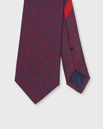 Load image into Gallery viewer, Silk Print Tie in Navy/Red Abstract Gancini
