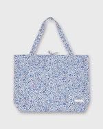 Load image into Gallery viewer, Reusable Tote Bag in Blue Godinton Garden Liberty Fabric
